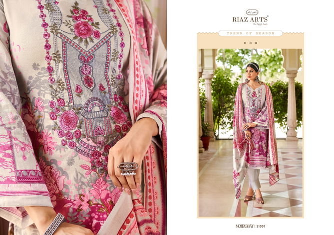 Mohabbat By Riaz Arts Karachi Lawn Digital Printed Dress Material Suppliers In India